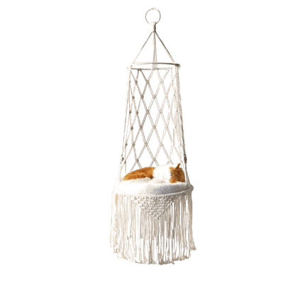 Hand-Woven Cat Hammock Basket - innerr glow