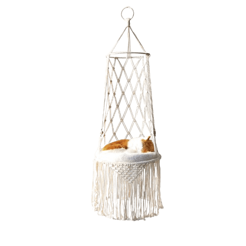 Hand-Woven Cat Hammock Basket - innerr glow