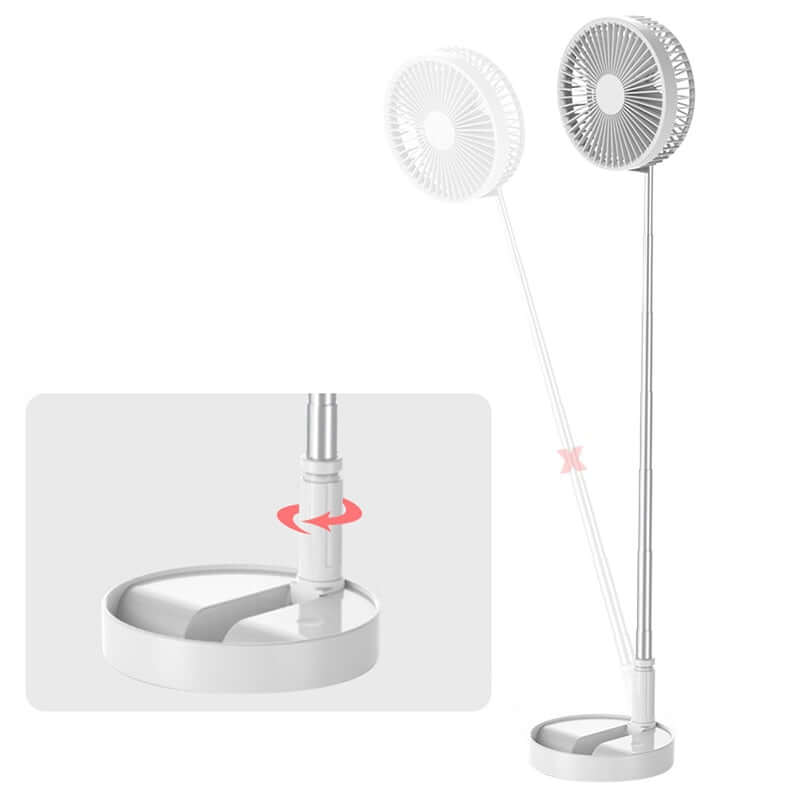 Telescopic USB Rechargeable Table Fan - innerr glow