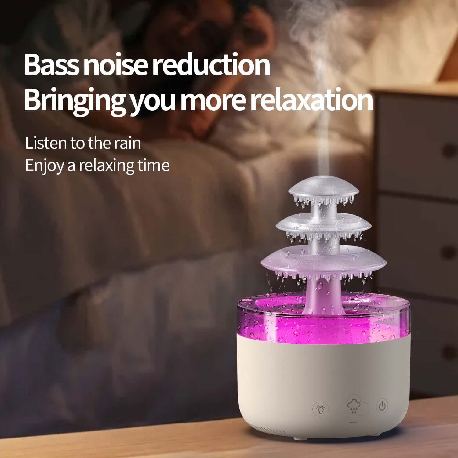 3-Layer USB Rainfall Humidifier with Aroma Diffuser - innerr glow