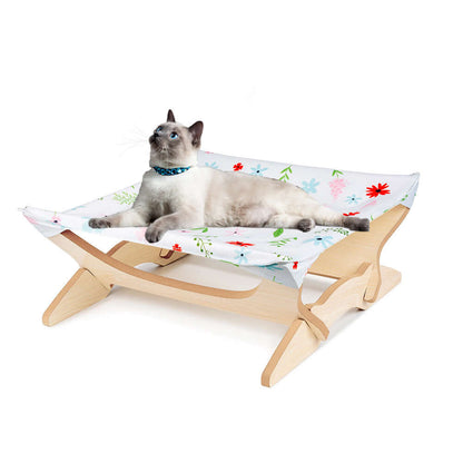 Wooden Cat Hammock Bed - innerr glow