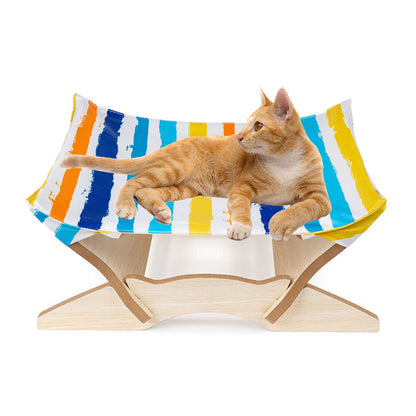 Wooden Cat Hammock Bed - innerr glow