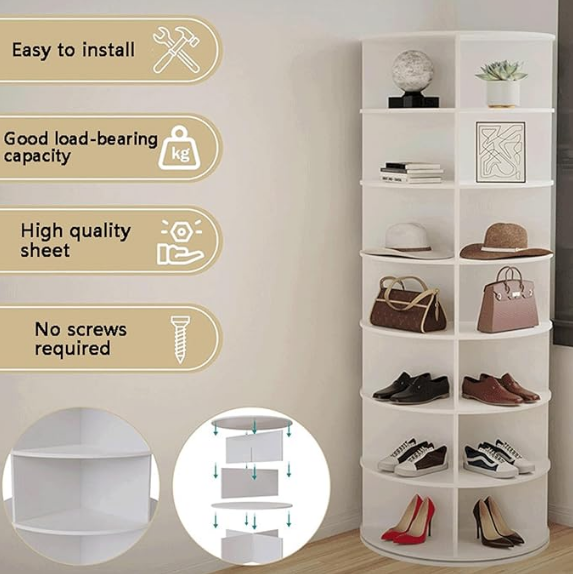 Multi-layer Rotating Shoe Rack